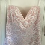 Jessica McClintock  light pink and white lace sweetheart dress 12 Photo 2