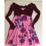 Kimchi Blue Women Lace Shoulder Floral Mini Dress Sz.Med dark Pink Whimsygoth Photo 5