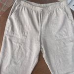 Free People Sarah Bentley cropped capri linen pants sz l Photo 1