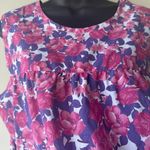 Vintage Anthony Richards Nightgown Women's Size 0LG Pink Floral Print Sleeveless Photo 2