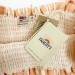 Faherty Dream Cotton Gauze Lakeview Dress Sepia Neutral Stripe Coastal Midi Photo 10