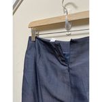 Oscar de la Renta Blue Wool Mohair Viscose Blend Lightweight High Rise Pant 8 Photo 3