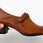 Clarks Brown Leather Low Ankle Boot Shoe Photo 1