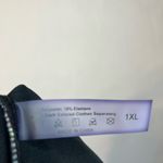 Asian Floral Black Swim Top or Crop Top Women’s Size 1X Blue Photo 2