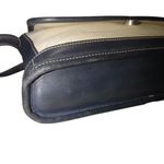 Coach Bleeker Flap Purse Handbag 90s Navy Blue Black Canvas Leather Vintage Photo 6