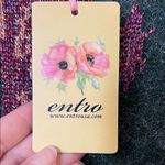 Entro  Dark Green and Burgundy Patterned Long Sleeve Dress Photo 1