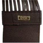 Angie Vintage  Wide Brown Beaded Faux Leather Elastic Stretch Snap Closure Belt Photo 9