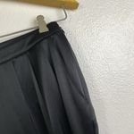 St. John  Silk Satin Wide Leg Pants Womens Size 8 Black Evening Pleat Dress Pants Photo 4