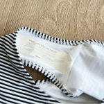 Aerie Printed Swim Bikini Bottom in True Black White Stripe Size Medium NWOT Photo 5