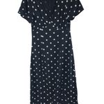 Madewell V-Neck Flutter-Sleeve Midi Dress Polka Dot Black 0 Photo 0