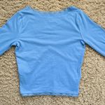 Hollister Cropped Periwinkle Long sleeve Top Photo 2