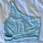 Blue One Shoulder Cut Out Crop Top Size XS Photo 0