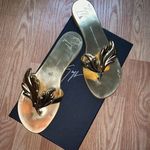 Giuseppe Zanotti Nuvorock Metallic Gold Wing Flat Thong Sandals CRUEL Photo 5