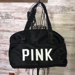 PINK - Victoria's Secret Pink Victoria’s Secret travel bag black and white extends out medium size NWOT​​ Photo 0
