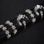Boutique 5pc Moon Rhinestone Midi Ring Set Photo 2