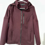 Andrew Marc Burgundy Full Zip Hooded Jacket Womens Large Coat Outdoor Photo 0
