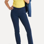 Betabrand  Straight Leg 4 Pocket Yoga Denim in Dark‎ Indigo size Small Petite Photo 0