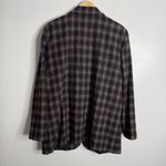 NWOT Sag Harbor Houndstooth Plaid Wool Blend Blazer Burgundy Black Size 18 Red Photo 1