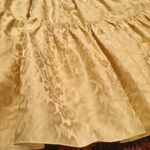 Valentino Garavani Vtg 90s Valentino tiered ruffle fairycore skirt silk leopard floral print yellow Photo 4