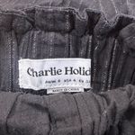 Charlie Holiday Anthropologie  Black Silver Pinstripe Shorts Women’s 4 Photo 2