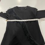 Walter Baker Patrice Black Half Sleeve Fringe Sheath Dress Size L Photo 6