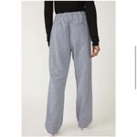 Free People  Kate Gingham Pants Navy White 100% Cotton Straight‎ Leg Size Medium Photo 1