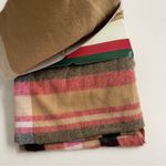 Woolrich Cozy Blanket Wrap Poncho Scarf Soft Plaid Travel Tan Red Black Pink Photo 9