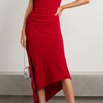 New! MONSE Draped Asymmetric Slip Tank Dress in Crimson Sz‎ 12 $1,190 Red Photo 6