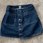 True Craft  Blue Denim Button Down Skirt SIZE 9 Photo 0