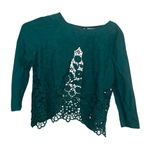Kimchi Blue Asymmetrical Green Blouse with 3/4 Sleeves Photo 0