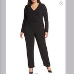 Lost Ink Jumpsuit Tie Back Vneck 4X NWT Black Photo 2