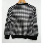 J.Crew  Collection Black White Gingham Italian Cashmere Cardigan Sweater M Photo 6