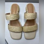 Joie  Niki Braided Straw Square Toe Block Heel Sandal Sz 8.5 Photo 3