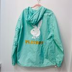 PacSun Playboy Jacket Hoodie 1/4 Zip Blue green Women's size Large Photo 3