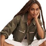 Anthropologie  Pilcro Embroidered Utility Cropped Jacket Size XS‎ NWT Photo 0