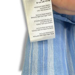 Anthropologie By  Cape May Blue Stripe Boat Neck Bow-Tie Back Linen Mini Dress Photo 10