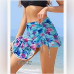 NEW High Waisted Swim Skirt Bathing Suit Bottoms
Drawstring Ruched Brief XL Blue Photo 5