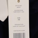Tory Burch NWT Lace Up Tank One Piece Swim Suit Photo 8