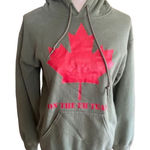Gildan Canada Hoodie “On The Eh Team” Army Green With Red Leaf Size Small Photo 0