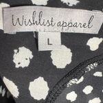 Wishlist Black and white dot print long bell sleeve top size large Photo 4