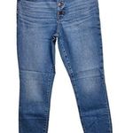J.Crew  Button Up Jeans Womens Blue Medium Wash High Rise Skinny Jeans Size 28 Photo 0