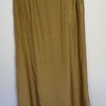 Cut Loose Women's Skirt Midi Medium Golden Brown Side Buttons Lagenlook Bemberg‎ Photo 0