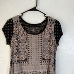 Lucky Brand  Women S/P Black Pink Paisley Boho Short Sleeve T Shirt Top Photo 1