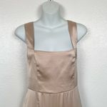 Show Me Your Mumu  Claire Midi Dress Champagne Luxe Satin Slit Sleeveless Gold S Photo 5