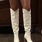 Oasis White knee high boots Photo 7