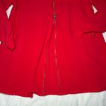 John Mark  Tunic Top Size Large Red Pockets Art to Wear Zip Back 3/4 Sleeves Photo 9