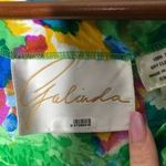 VINTAGE floral green 100% silk faux wrap dress Size M Photo 1