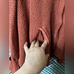 Free People  women’s  Cozy orange Rust Sweater,  cotton blend size XS Photo 2