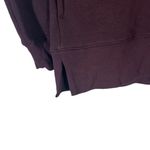 Zella  Eggplant Purple Long Sleeve Faux Fur Lined Pullover Sweatshirt Women Sz XS Photo 2