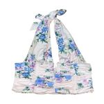 ZARA floral cropped halter top Photo 0